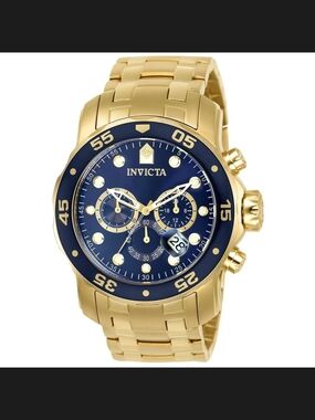 Invicta Pro Diver Scuba Men's Watch Gold With Blue Dial